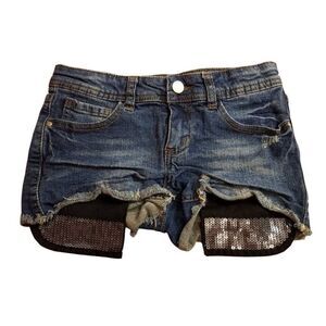 Total Girl denim shorts with sequin pock